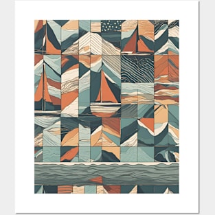 Cottagecore Pattern Lake House Posters and Art